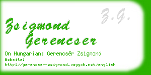 zsigmond gerencser business card