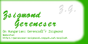 zsigmond gerencser business card